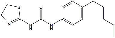 N-(4,5-dihydro-1,3-thiazol-2-yl)-N'-(4-pentylphenyl)urea Struktur