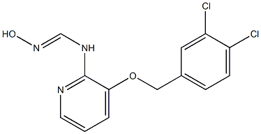 N-{3-[(3,4-dichlorobenzyl)oxy]pyridin-2-yl}-N'-hydroxyiminoformamide Struktur