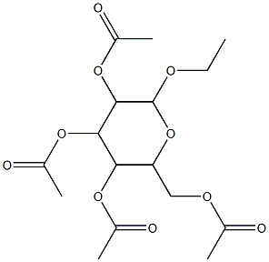 3,5-di(acetyloxy)-2-[(acetyloxy)methyl]-6-ethoxytetrahydro-2H-pyran-4-yl acetate Struktur