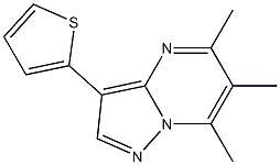 5,6,7-trimethyl-3-(2-thienyl)pyrazolo[1,5-a]pyrimidine Struktur