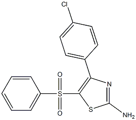 4-(4-chlorophenyl)-5-(phenylsulfonyl)-1,3-thiazol-2-amine Struktur