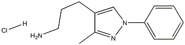 3-(3-methyl-1-phenyl-1H-pyrazol-4-yl)propan-1-amine hydrochloride Struktur