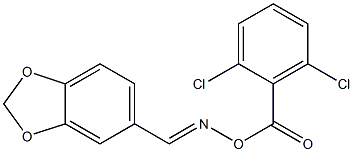 5-({[(2,6-dichlorobenzoyl)oxy]imino}methyl)-1,3-benzodioxole Struktur