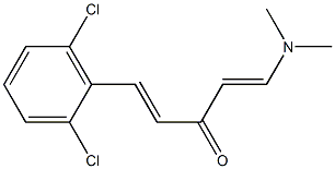 1-(2,6-dichlorophenyl)-5-(dimethylamino)penta-1,4-dien-3-one Struktur