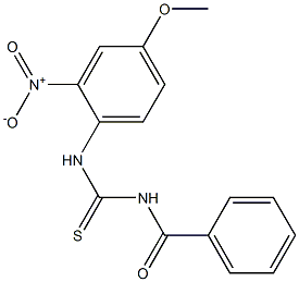 N-benzoyl-N'-(4-methoxy-2-nitrophenyl)thiourea Struktur