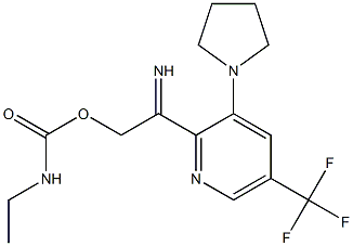 2-({[(ethylamino)carbonyl]oxy}ethanimidoyl)-3-(1-pyrrolidinyl)-5-(trifluoromethyl)pyridine Struktur