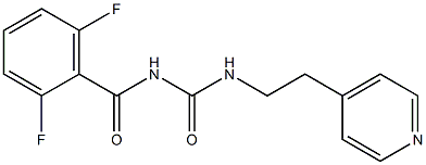 N-(2,6-difluorobenzoyl)-N'-[2-(4-pyridyl)ethyl]urea Struktur