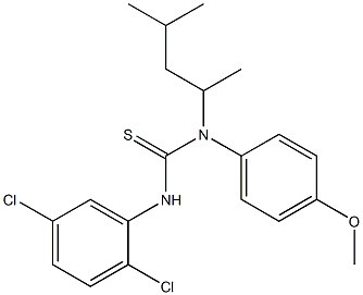 N'-(2,5-dichlorophenyl)-N-(1,3-dimethylbutyl)-N-(4-methoxyphenyl)thiourea Struktur