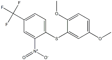 1-[(2,5-dimethoxyphenyl)thio]-2-nitro-4-(trifluoromethyl)benzene Struktur