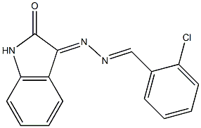 3-[2-(2-chlorobenzylidene)hydrazono]indolin-2-one Struktur