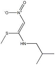 (Z)-N-isobutyl-1-(methylsulfanyl)-2-nitro-1-ethenamine Struktur