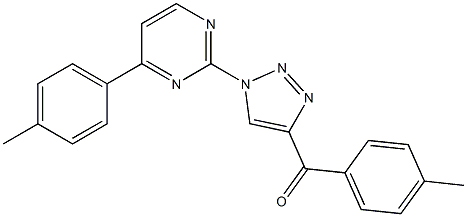 (4-methylphenyl){1-[4-(4-methylphenyl)-2-pyrimidinyl]-1H-1,2,3-triazol-4-yl}methanone Struktur