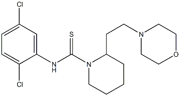 N1-(2,5-dichlorophenyl)-2-(2-morpholinoethyl)piperidine-1-carbothioamide Struktur