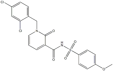 N-{[1-(2,4-dichlorobenzyl)-2-oxo-1,2-dihydro-3-pyridinyl]carbonyl}-4-methoxybenzenesulfonamide Struktur