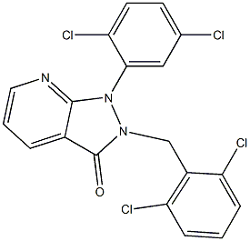 2-(2,6-dichlorobenzyl)-1-(2,5-dichlorophenyl)-1,2-dihydro-3H-pyrazolo[3,4-b]pyridin-3-one Struktur