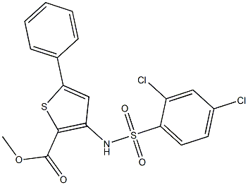 methyl 3-{[(2,4-dichlorophenyl)sulfonyl]amino}-5-phenylthiophene-2-carboxylate Struktur