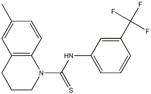 N1-[3-(trifluoromethyl)phenyl]-6-methyl-1,2,3,4-tetrahydroquinoline-1-carbothioamide Struktur