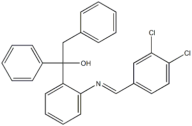 1-{2-[(3,4-dichlorobenzylidene)amino]phenyl}-1,2-diphenylethan-1-ol Struktur