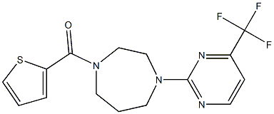 2-thienyl{4-[4-(trifluoromethyl)pyrimidin-2-yl]-1,4-diazepan-1-yl}methanone Struktur