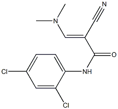 N1-(2,4-dichlorophenyl)-2-cyano-3-(dimethylamino)acrylamide Struktur