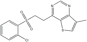 4-{2-[(2-chlorophenyl)sulfonyl]ethyl}-7-methylthieno[3,2-d]pyrimidine Struktur