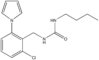 N-butyl-N'-[2-chloro-6-(1H-pyrrol-1-yl)benzyl]urea Struktur