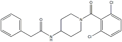 N1-[1-(2,6-dichlorobenzoyl)-4-piperidyl]-2-phenylacetamide Struktur