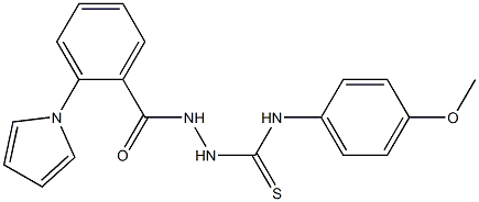 N1-(4-methoxyphenyl)-2-[2-(1H-pyrrol-1-yl)benzoyl]hydrazine-1-carbothioamide Struktur