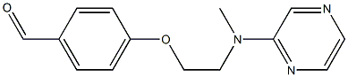 4-{2-[methyl(2-pyrazinyl)amino]ethoxy}benzenecarbaldehyde Struktur