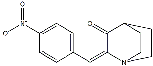 2-(4-nitrobenzylidene)quinuclidin-3-one Struktur