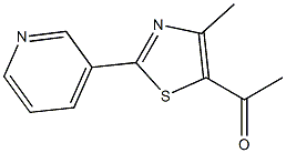 1-[4-methyl-2-(3-pyridinyl)-1,3-thiazol-5-yl]-1-ethanone Struktur