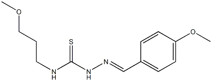 N1-(3-methoxypropyl)-2-(4-methoxybenzylidene)hydrazine-1-carbothioamide Struktur