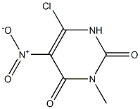 6-chloro-3-methyl-5-nitro-2,4(1H,3H)-pyrimidinedione Struktur