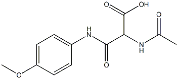 2-(acetylamino)-3-(4-methoxyanilino)-3-oxopropanoic acid Struktur