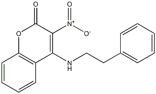 3-nitro-4-(phenethylamino)-2H-chromen-2-one Struktur