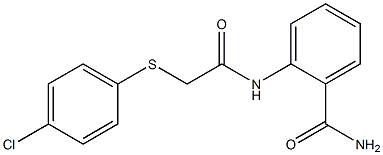 2-({2-[(4-chlorophenyl)sulfanyl]acetyl}amino)benzenecarboxamide Struktur