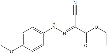 ethyl 2-cyano-2-[2-(4-methoxyphenyl)hydrazono]acetate Struktur