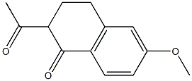 2-acetyl-6-methoxy-1,2,3,4-tetrahydronaphthalen-1-one Struktur