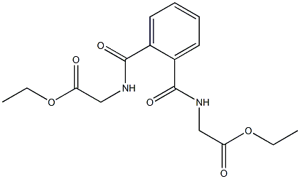 ethyl 2-[(2-{[(2-ethoxy-2-oxoethyl)amino]carbonyl}benzoyl)amino]acetate Struktur