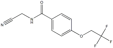 N-(cyanomethyl)-4-(2,2,2-trifluoroethoxy)benzenecarboxamide Struktur