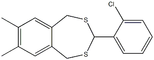 3-(2-chlorophenyl)-7,8-dimethyl-1,5-dihydro-2,4-benzodithiepine Struktur