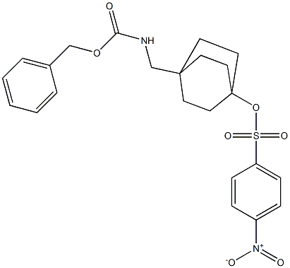 4-({[(benzyloxy)carbonyl]amino}methyl)bicyclo[2.2.2]oct-1-yl 4-nitrobenzene-1-sulfonate Struktur