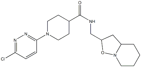 1-(6-chloro-3-pyridazinyl)-N-(hexahydro-2H-isoxazolo[2,3-a]pyridin-2-ylmethyl)-4-piperidinecarboxamide Struktur