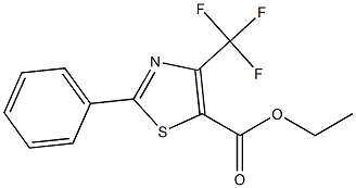 ethyl 2-phenyl-4-(trifluoromethyl)-1,3-thiazole-5-carboxylate Struktur