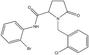 N-(2-bromophenyl)-1-(2-chlorobenzyl)-5-oxo-2-pyrrolidinecarboxamide Struktur