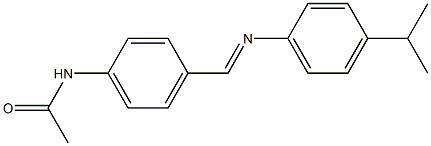 N1-(4-{[(4-isopropylphenyl)imino]methyl}phenyl)acetamide Struktur