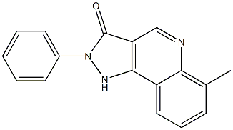 6-methyl-2-phenyl-1,2-dihydro-3H-pyrazolo[4,3-c]quinolin-3-one Struktur