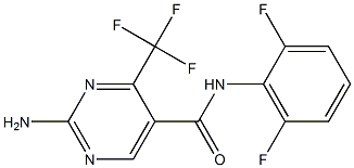 N5-(2,6-difluorophenyl)-2-amino-4-(trifluoromethyl)pyrimidine-5-carboxamide Struktur