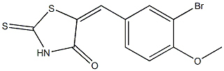 5-(3-bromo-4-methoxybenzylidene)-2-thioxo-1,3-thiazolan-4-one Struktur