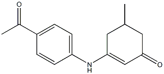 3-(4-acetylanilino)-5-methyl-2-cyclohexen-1-one Struktur